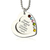 Personalized Heart Necklace With Birthstone