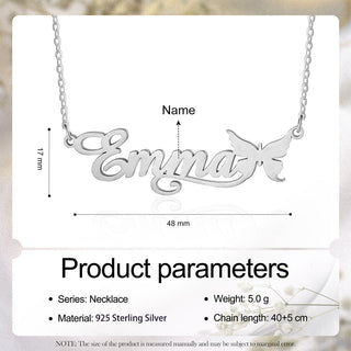 Custom Butterfly Name Necklace