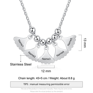 Personalized Stainless Steel Leaf Necklace