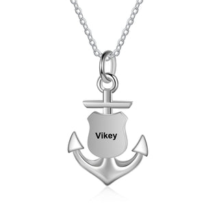 Custom Photo Anchor Necklace
