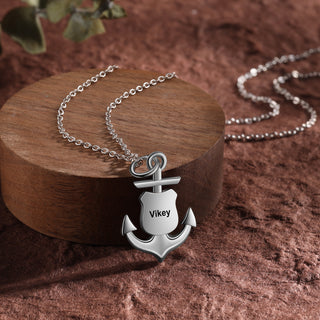 Custom Photo Anchor Necklace