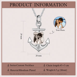 Custom Photo Anchor Necklace
