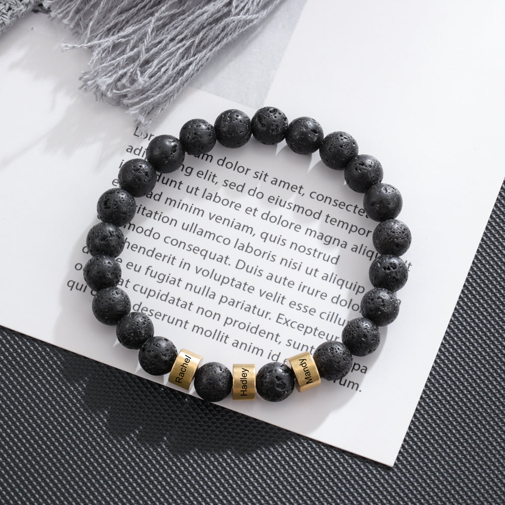Copper Personalized Natural Stone Bracelets