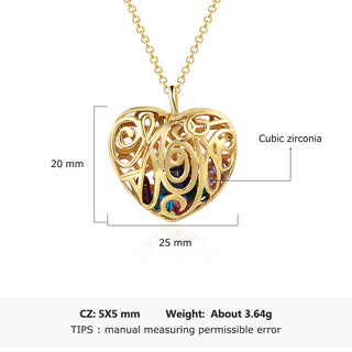 Custom Birthstone Cage Necklace