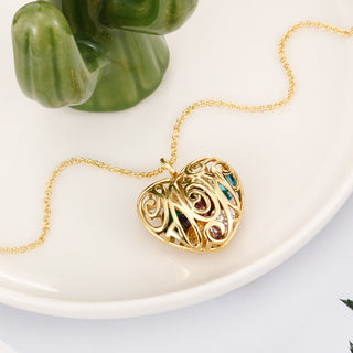 Custom Birthstone Cage Necklace