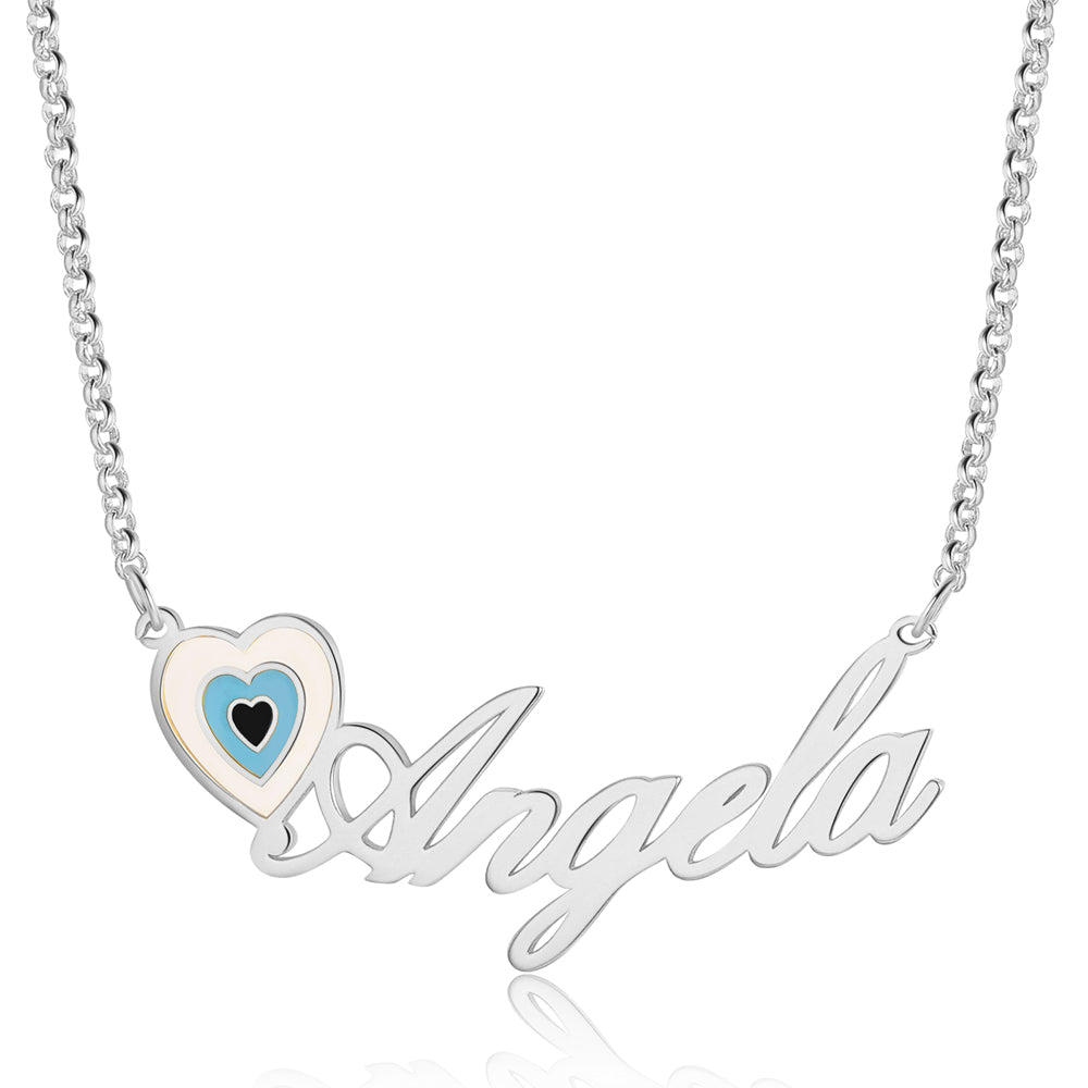 Copper 18K Evil Eye Name Necklace