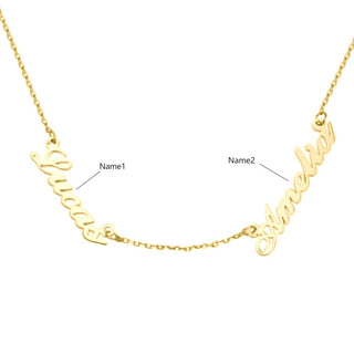 Custom three name necklace