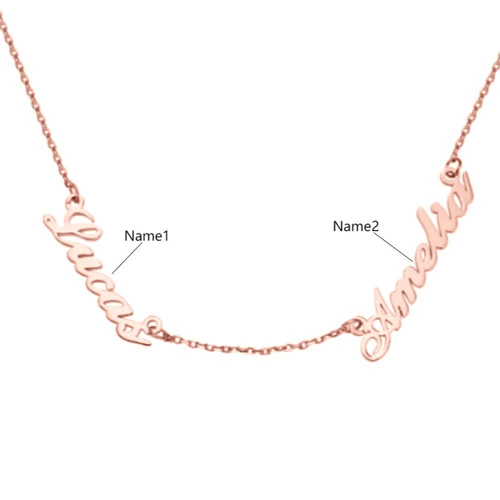 Custom three name necklace