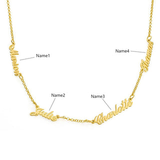 Custom three name necklace
