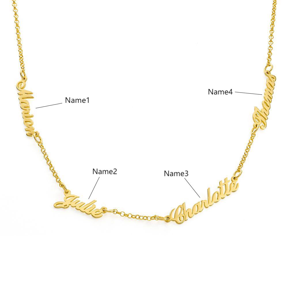 Custom three name necklace