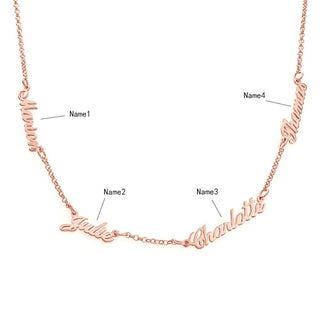 Custom three name necklace