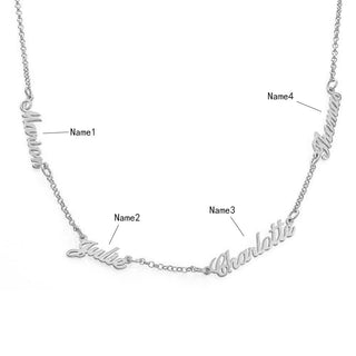 Custom three name necklace