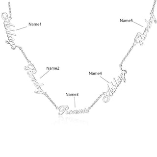 Custom three name necklace