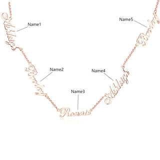 Custom three name necklace