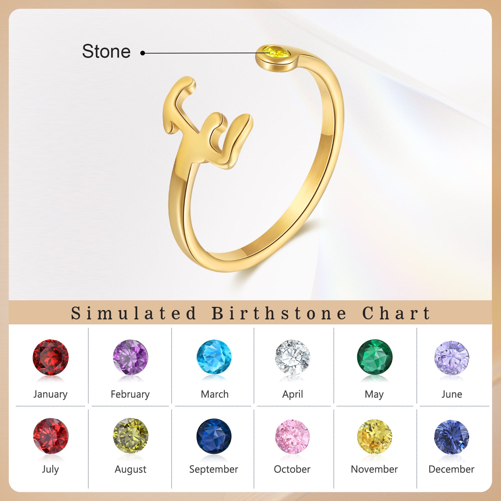 Custom Birthstone Ring