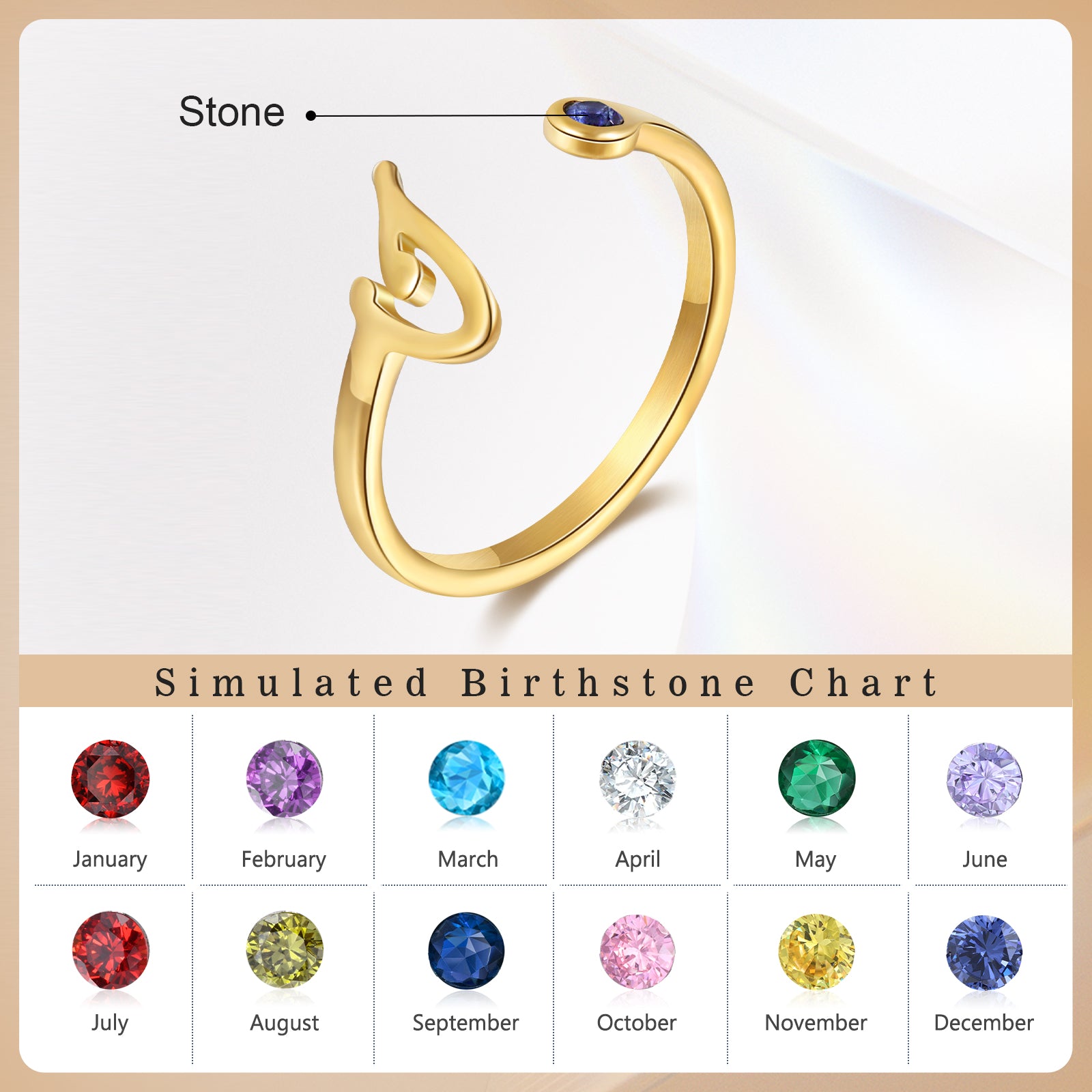 Custom Birthstone Ring