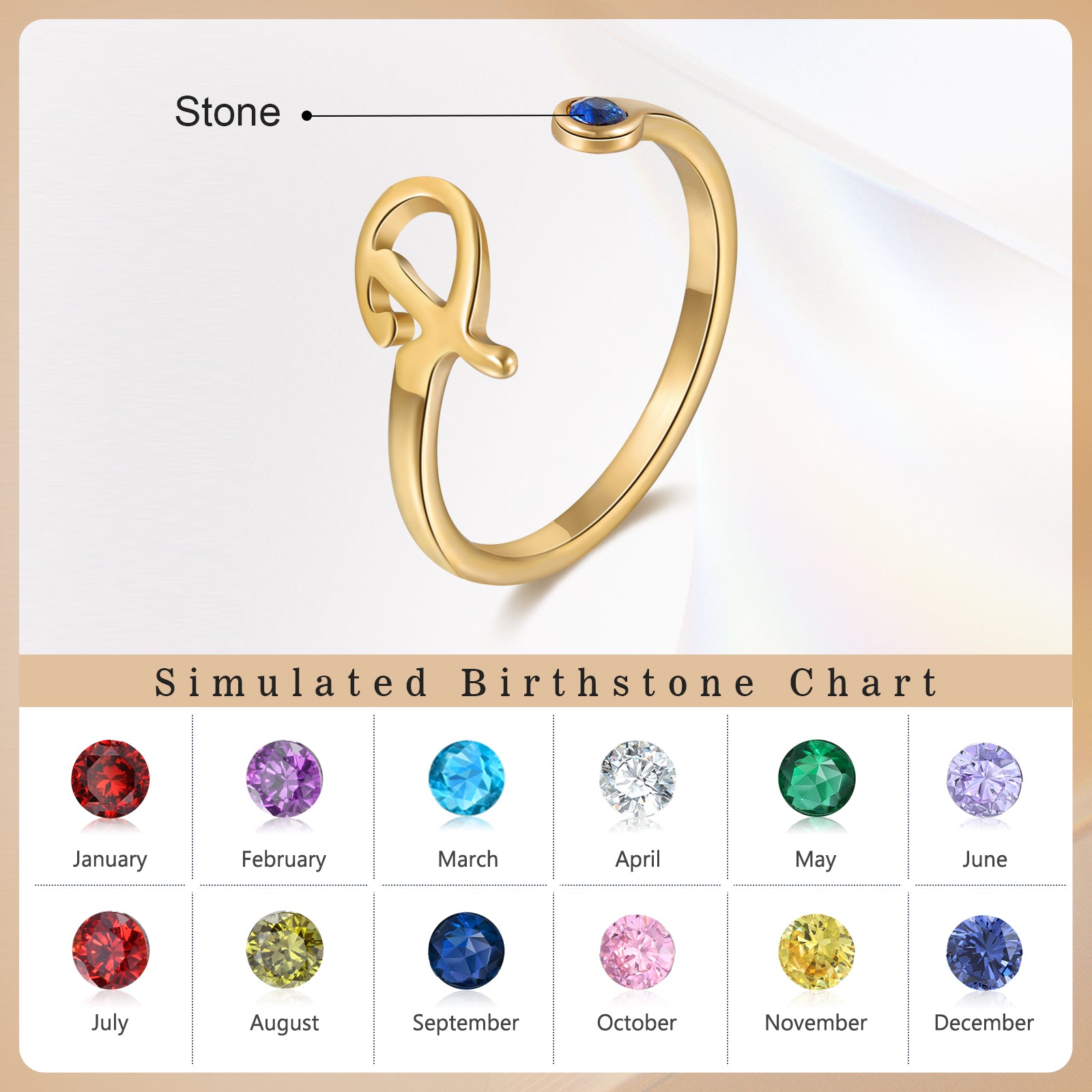 Custom Birthstone Ring