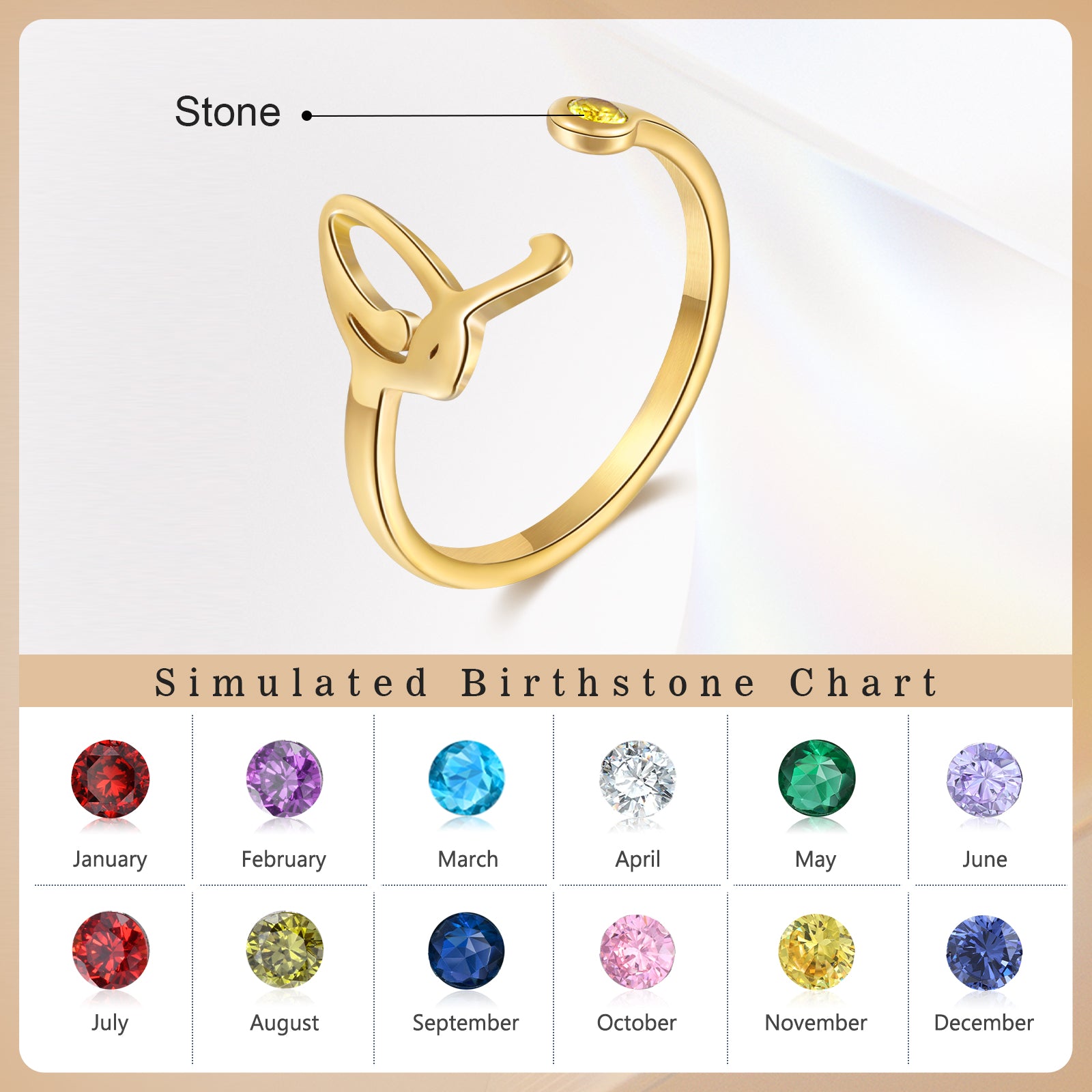 Custom Birthstone Ring