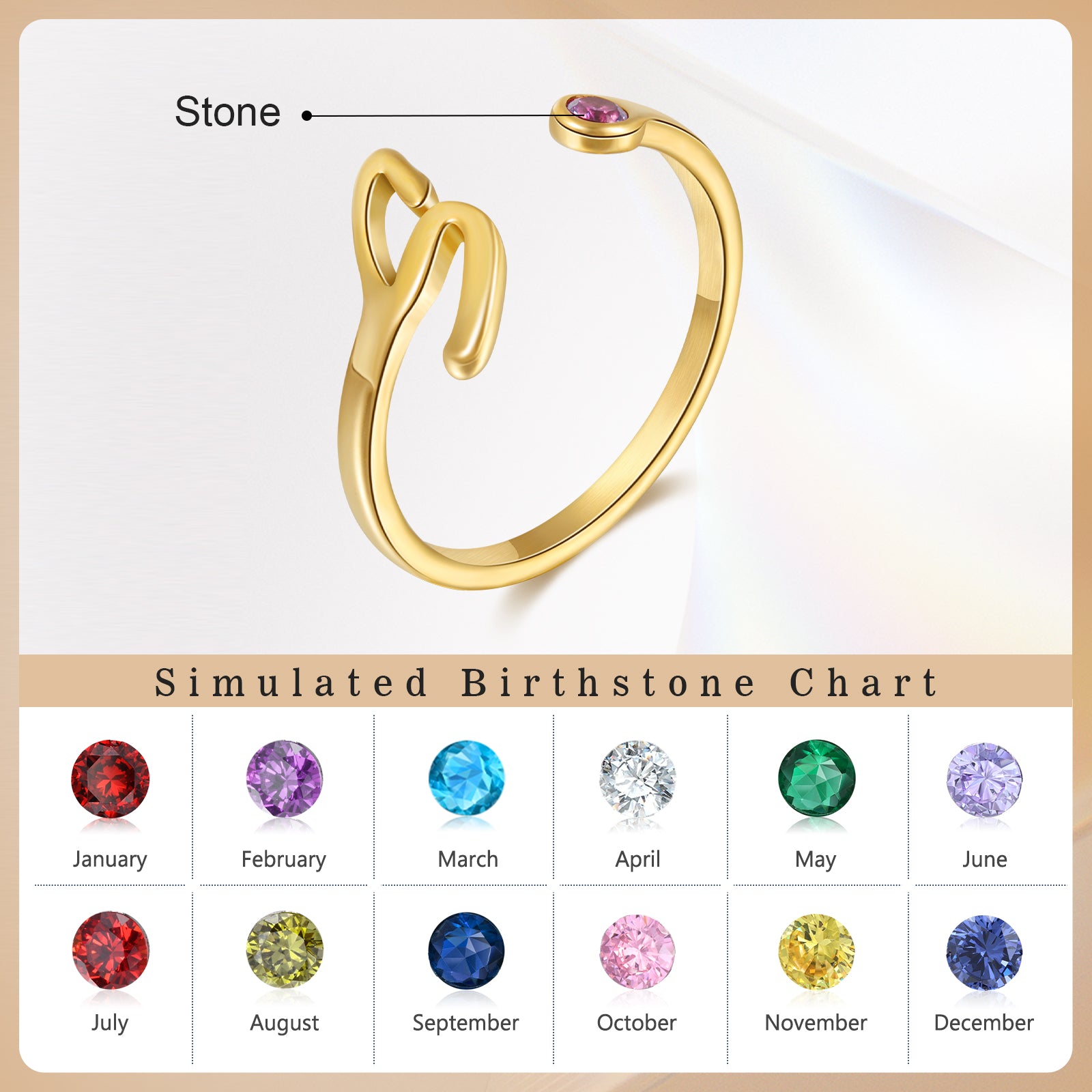 Custom Birthstone Ring
