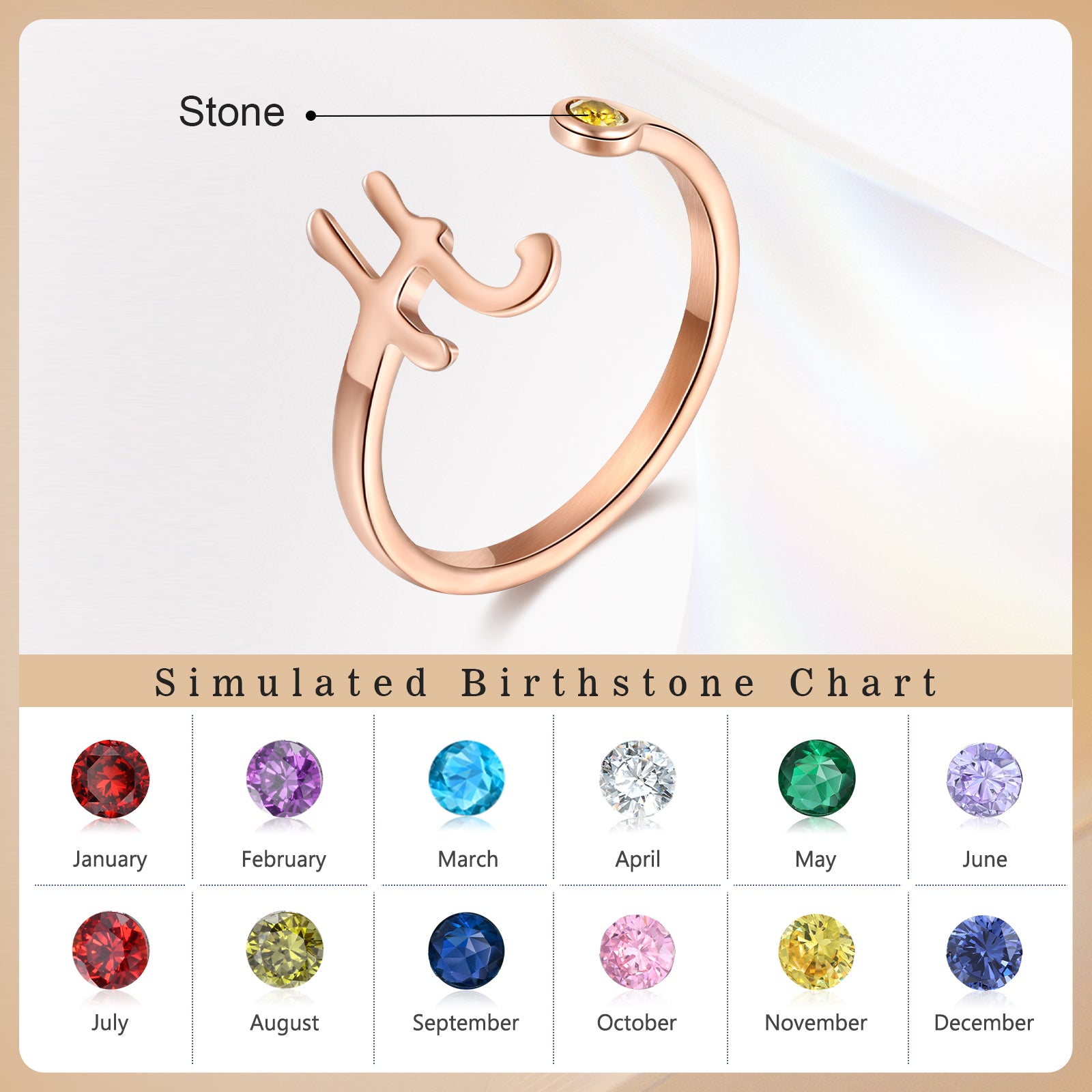 Custom Birthstone Ring