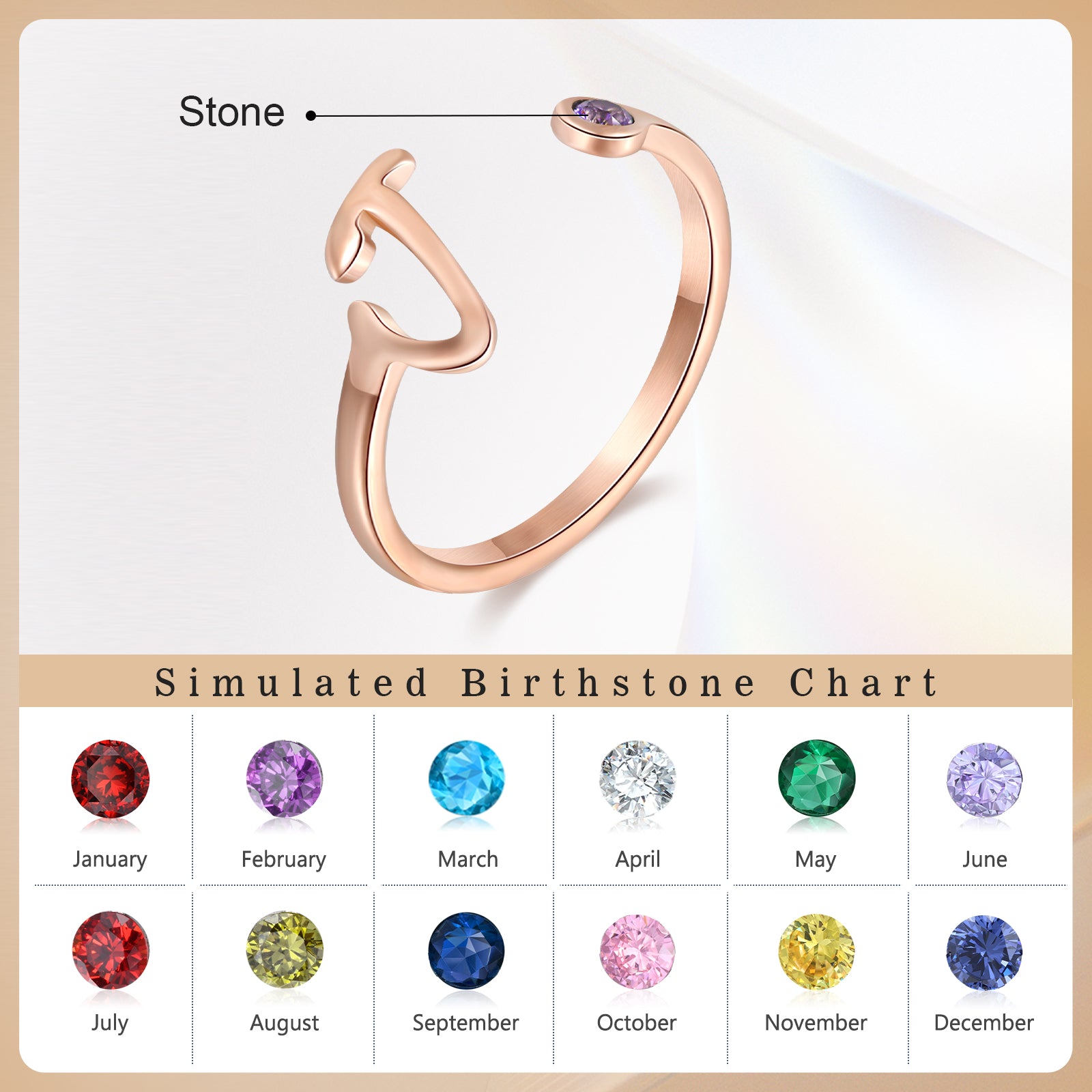 Custom Birthstone Ring