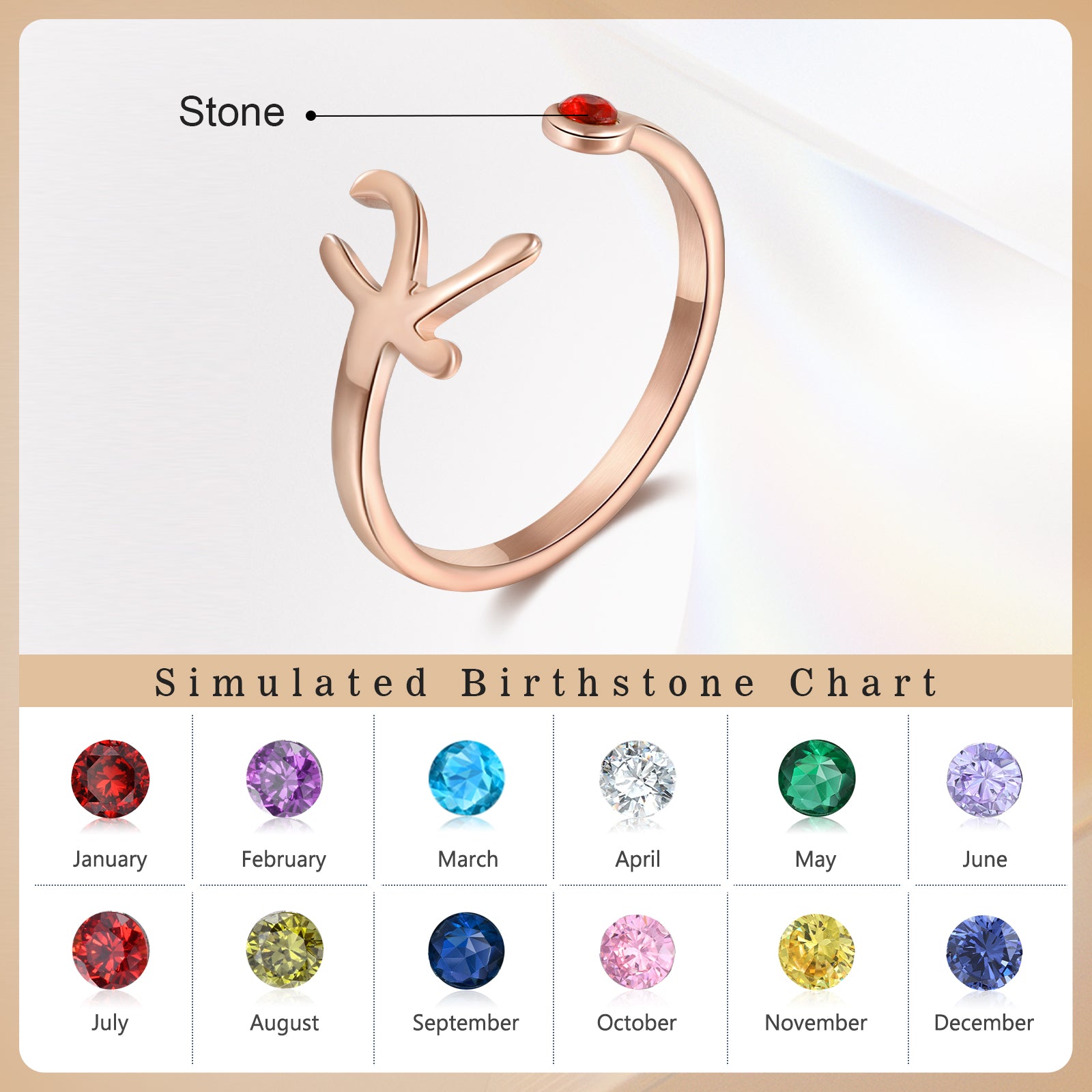 Custom Birthstone Ring