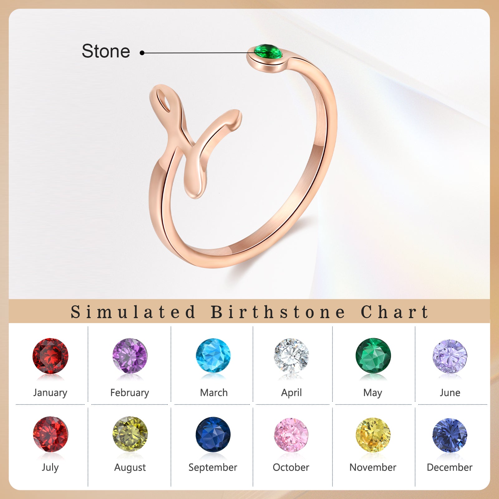 Custom Birthstone Ring