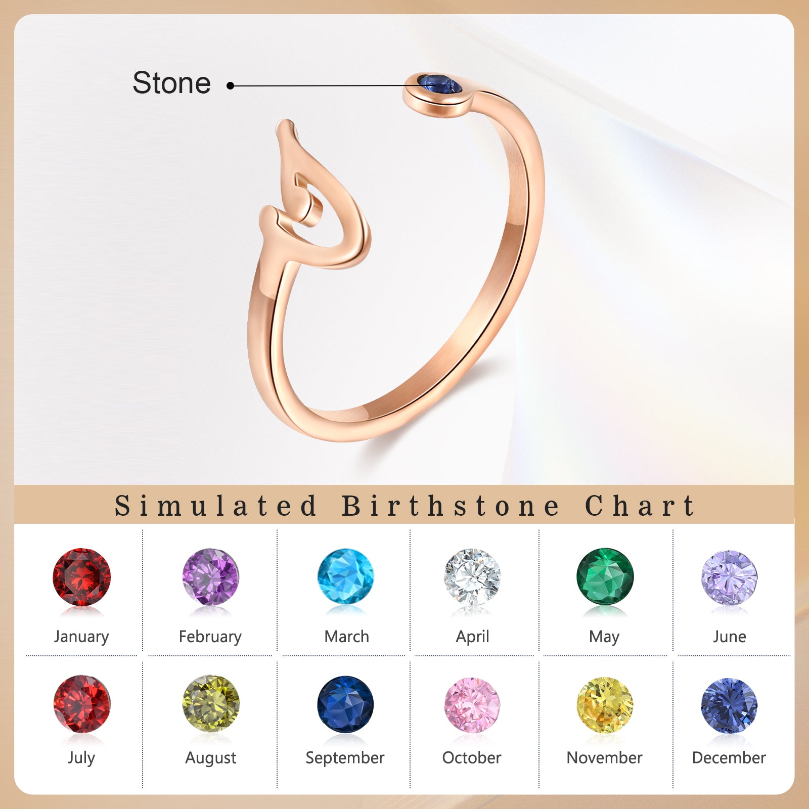 Custom Birthstone Ring