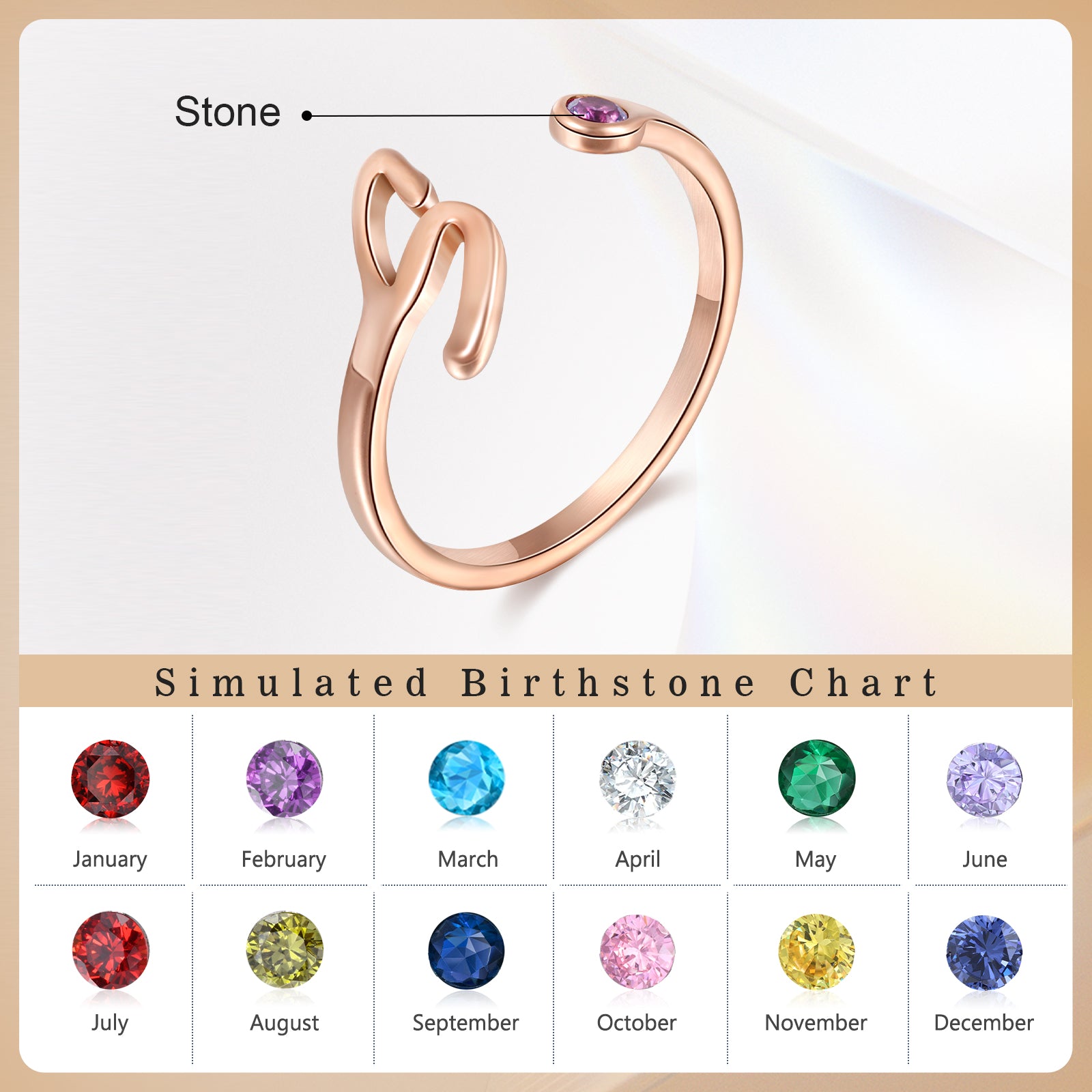 Custom Birthstone Ring