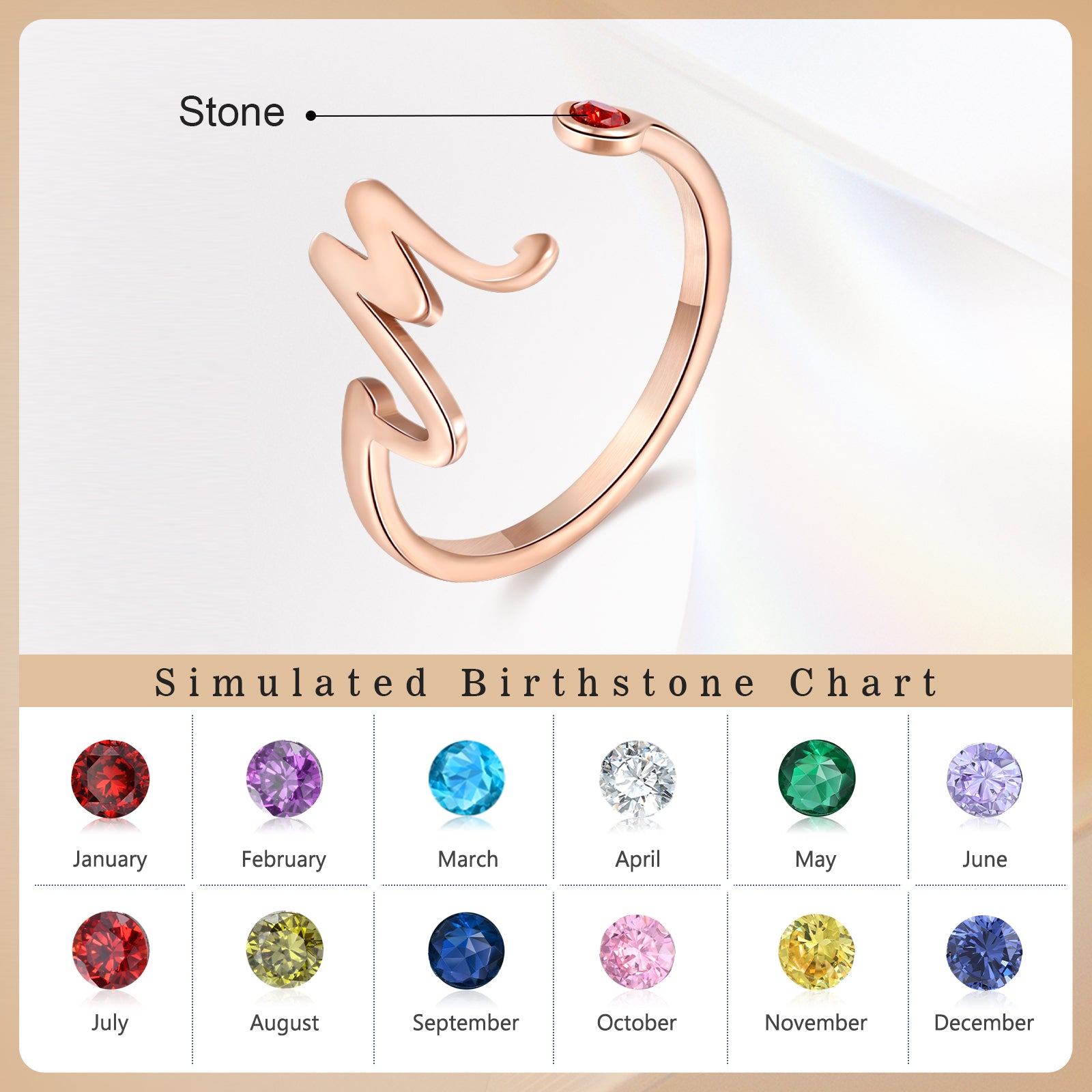 Custom Birthstone Ring