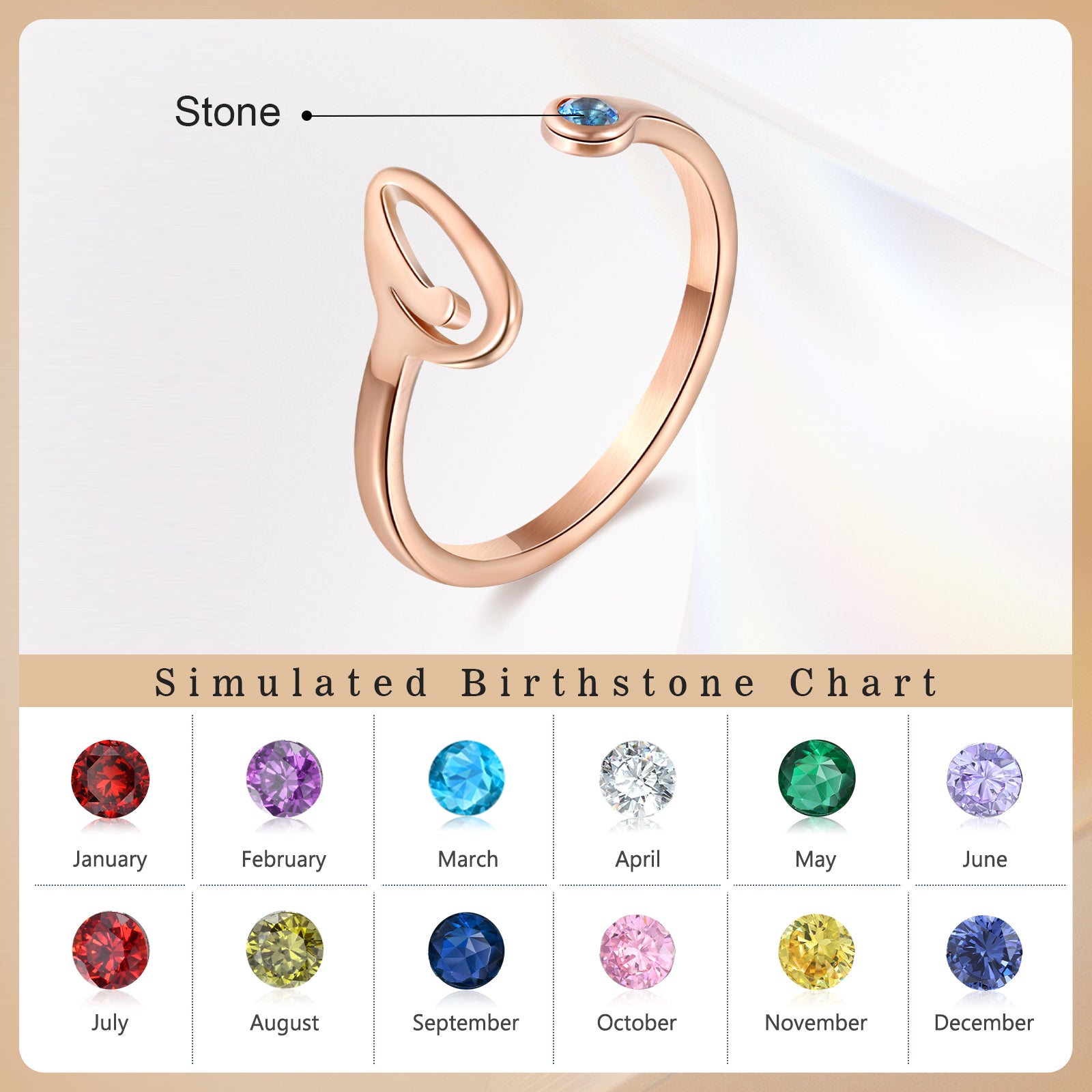 Custom Birthstone Ring