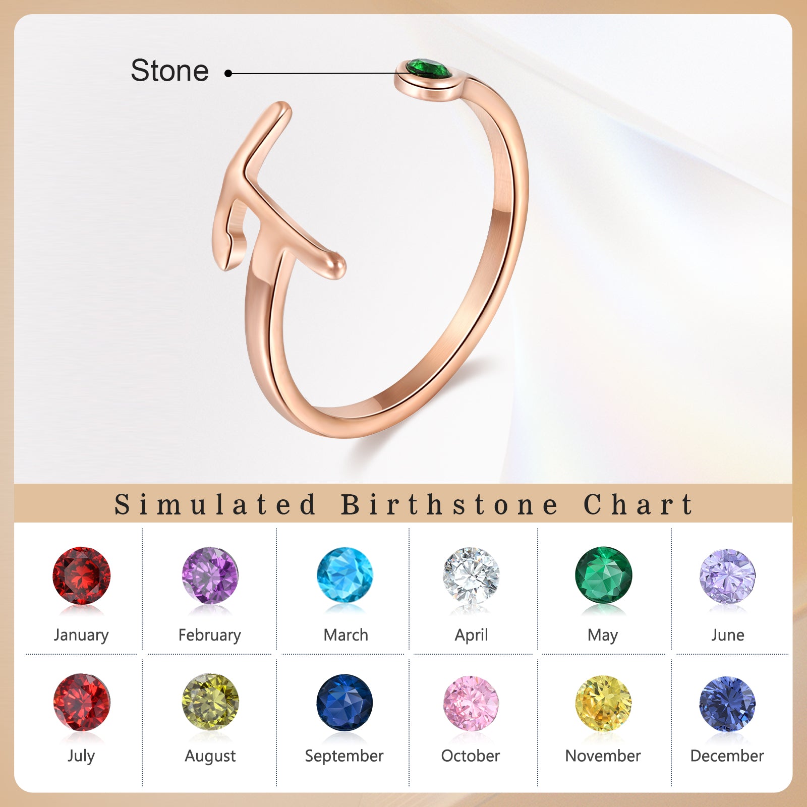 Custom Birthstone Ring