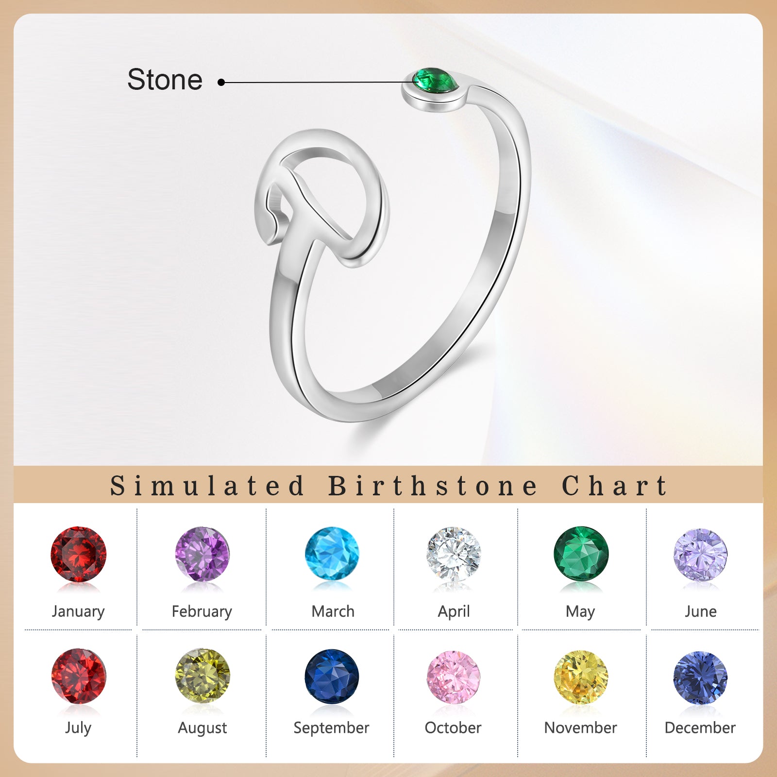 Custom Birthstone Ring