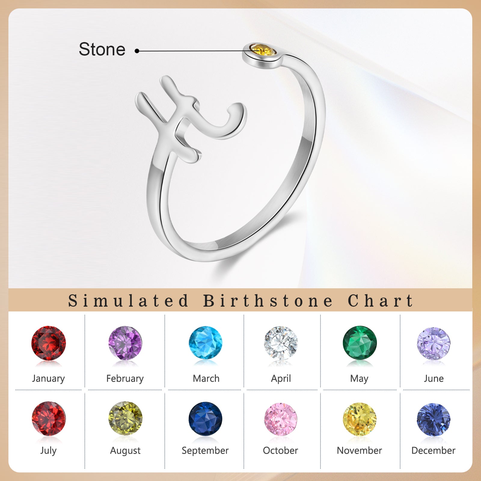 Custom Birthstone Ring