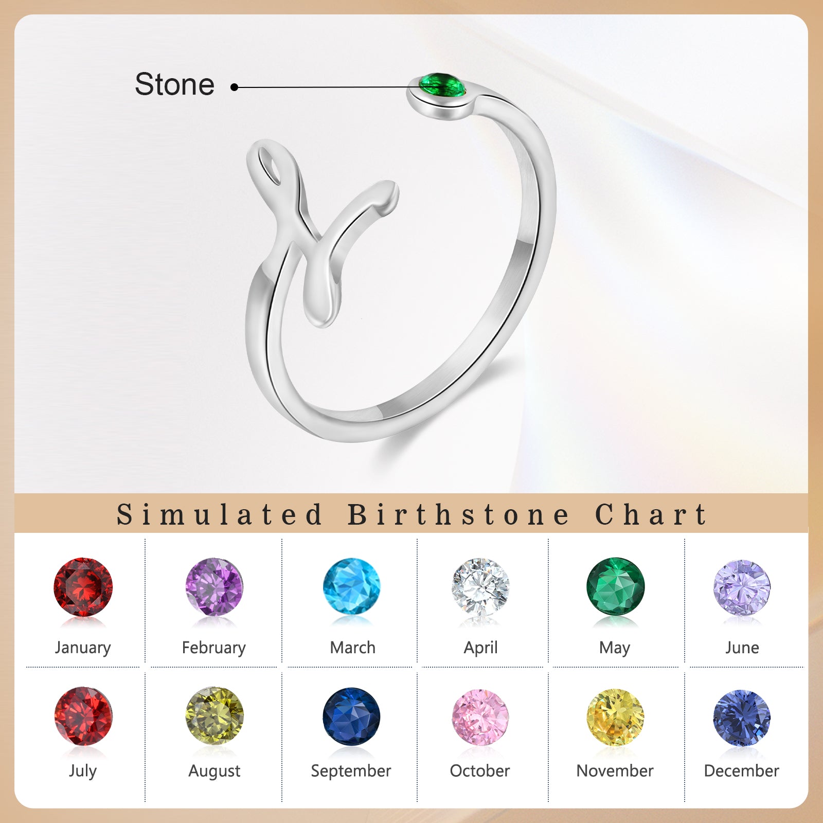 Custom Birthstone Ring