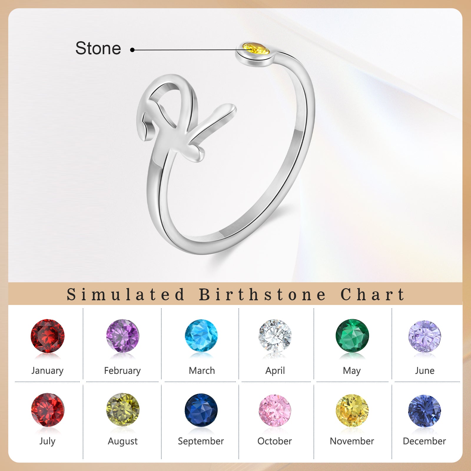 Custom Birthstone Ring