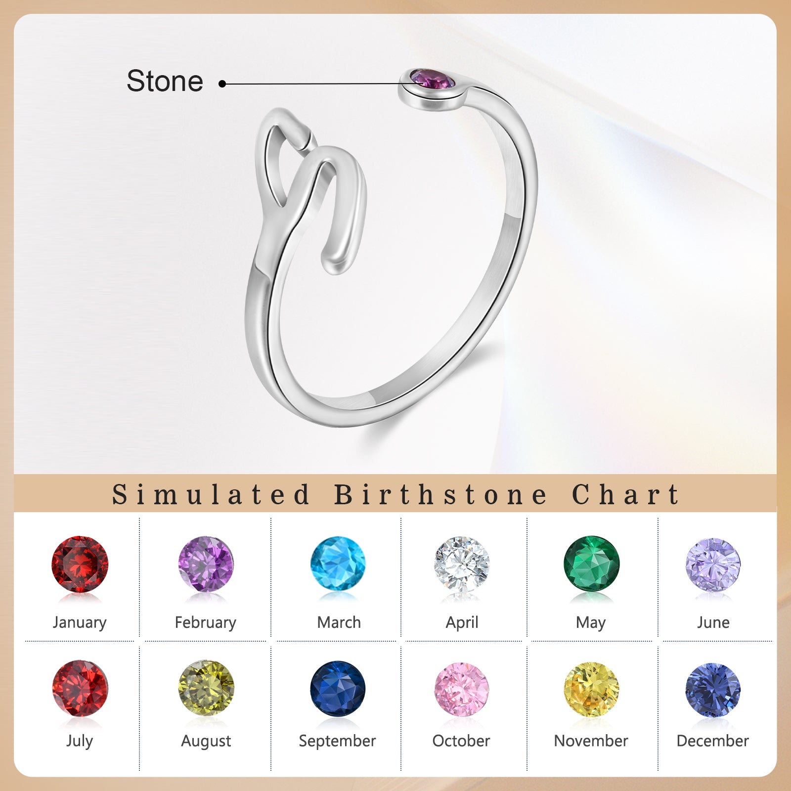 Custom Birthstone Ring