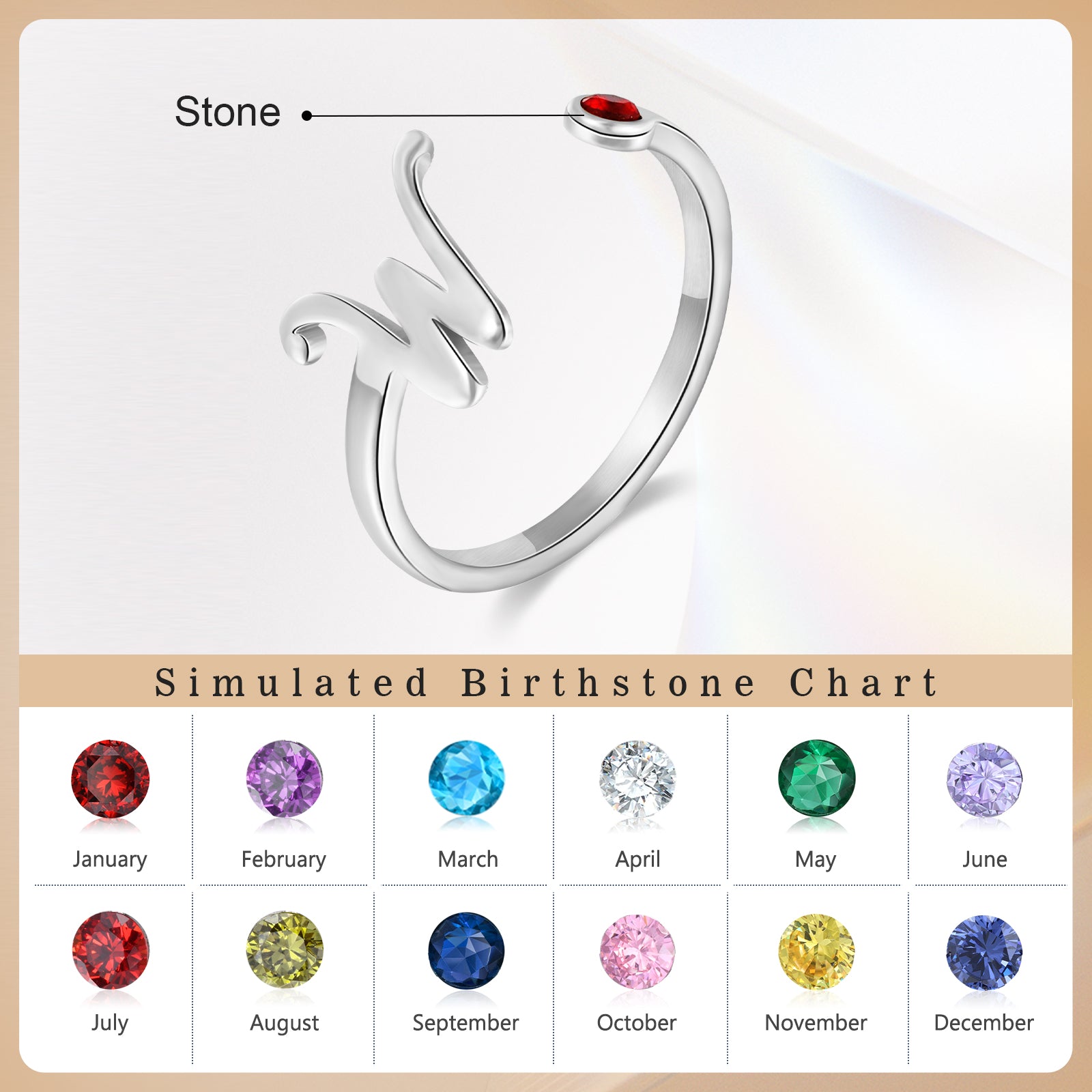 Custom Birthstone Ring