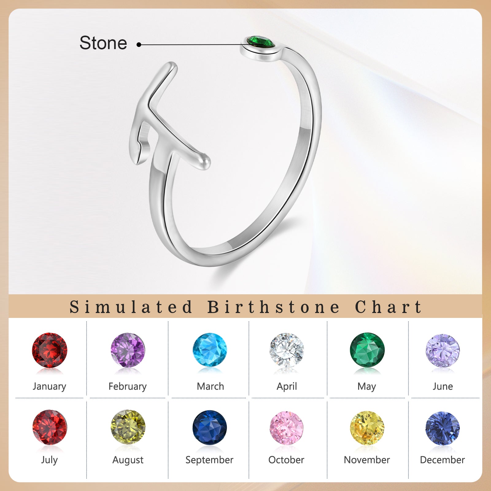 Custom Birthstone Ring