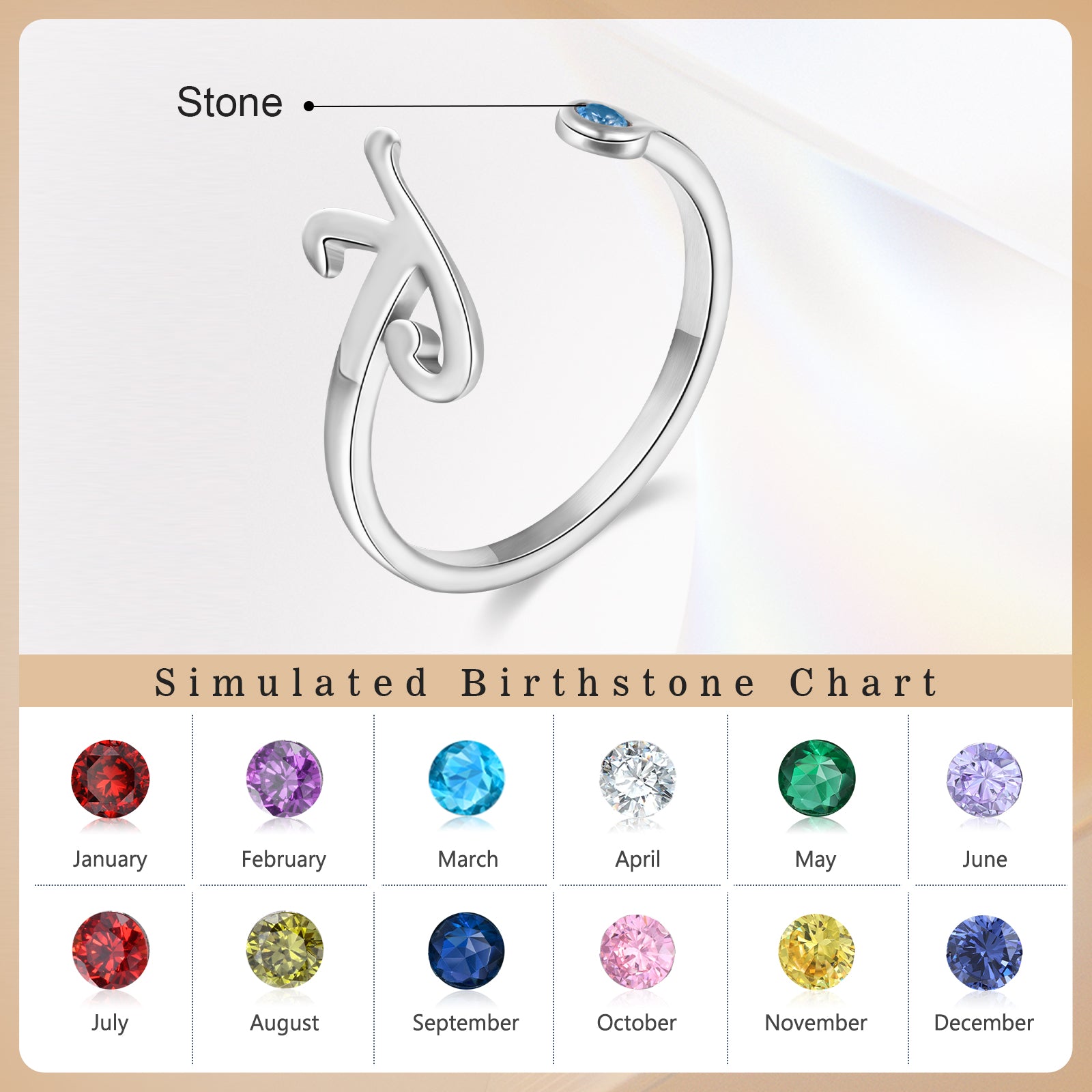 Custom Birthstone Ring