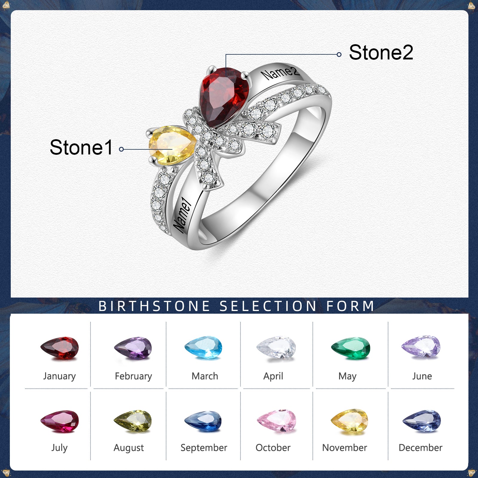925 Sterling Silver Butterfly CZ Women Ring
