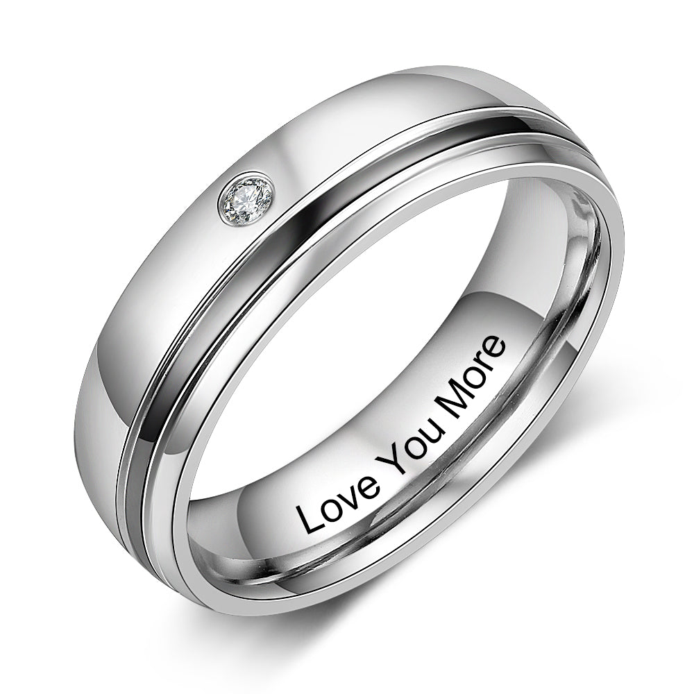 Personalized Stainless Steel Couple Ring