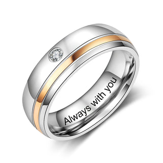 Personalized Stainless Steel Couple Ring