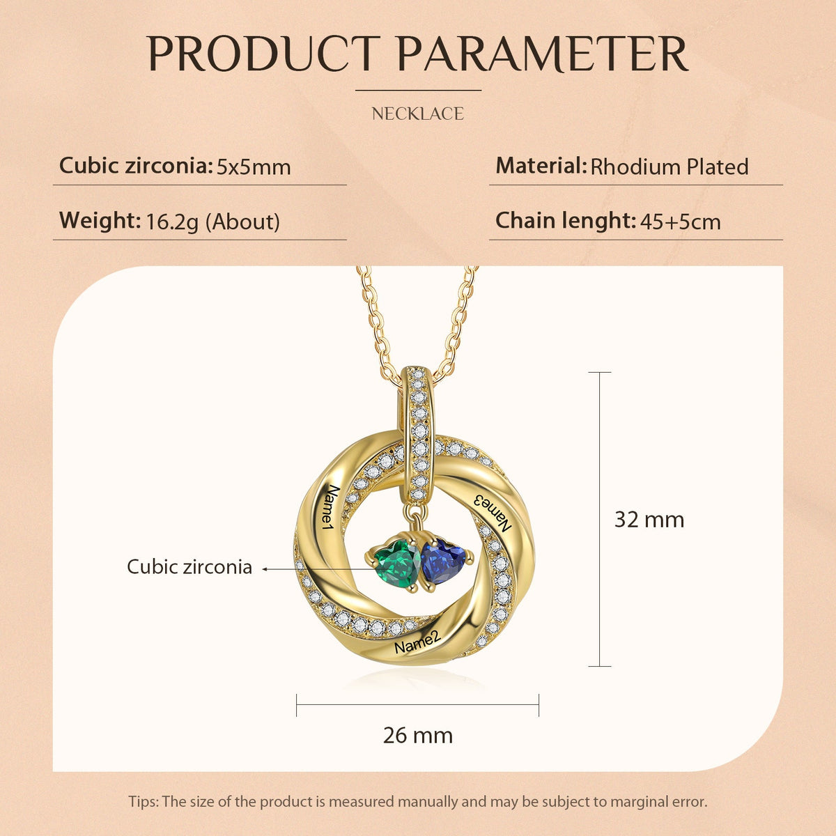 Custom Birthstone Necklace