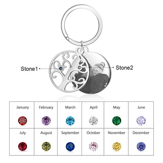 Best Product Birthstone Stainless Steal Photo Keychain