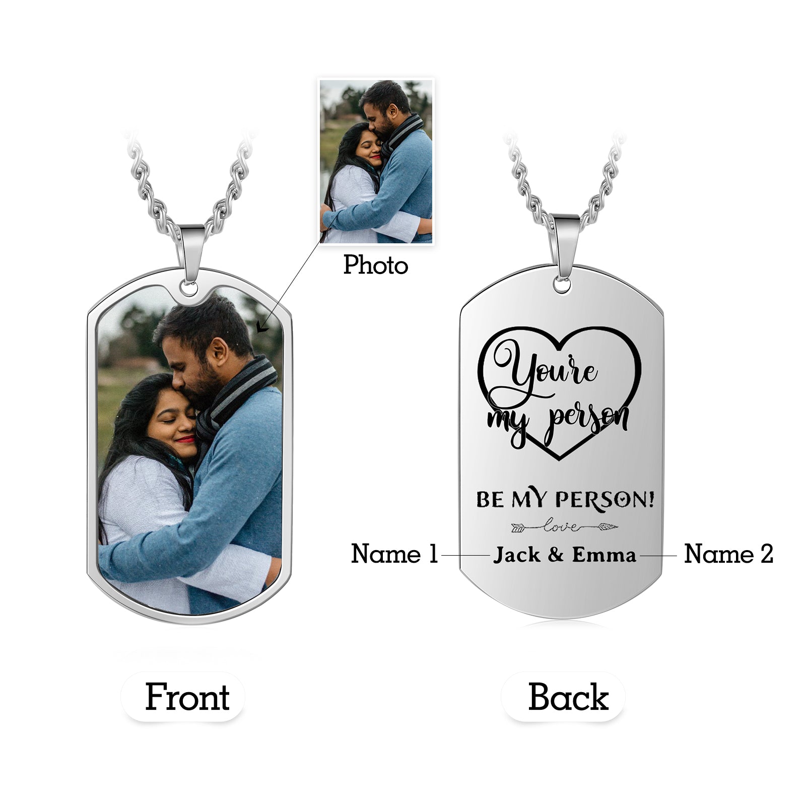 Custom Photo Stainless Steel Necklace