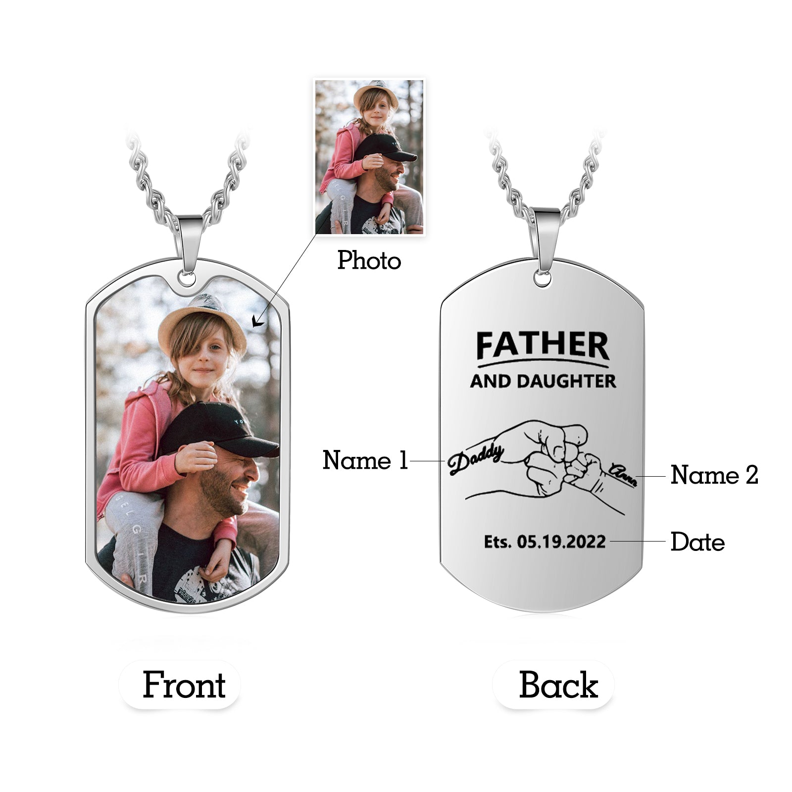Custom Photo Stainless Steel Necklace