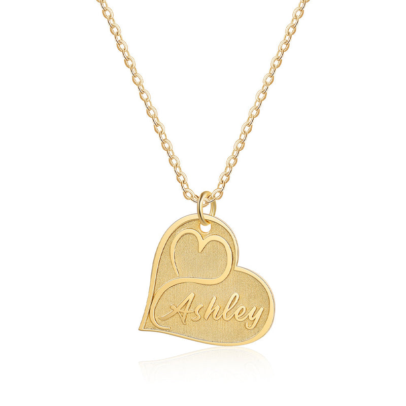 Custom Name Heart Necklace