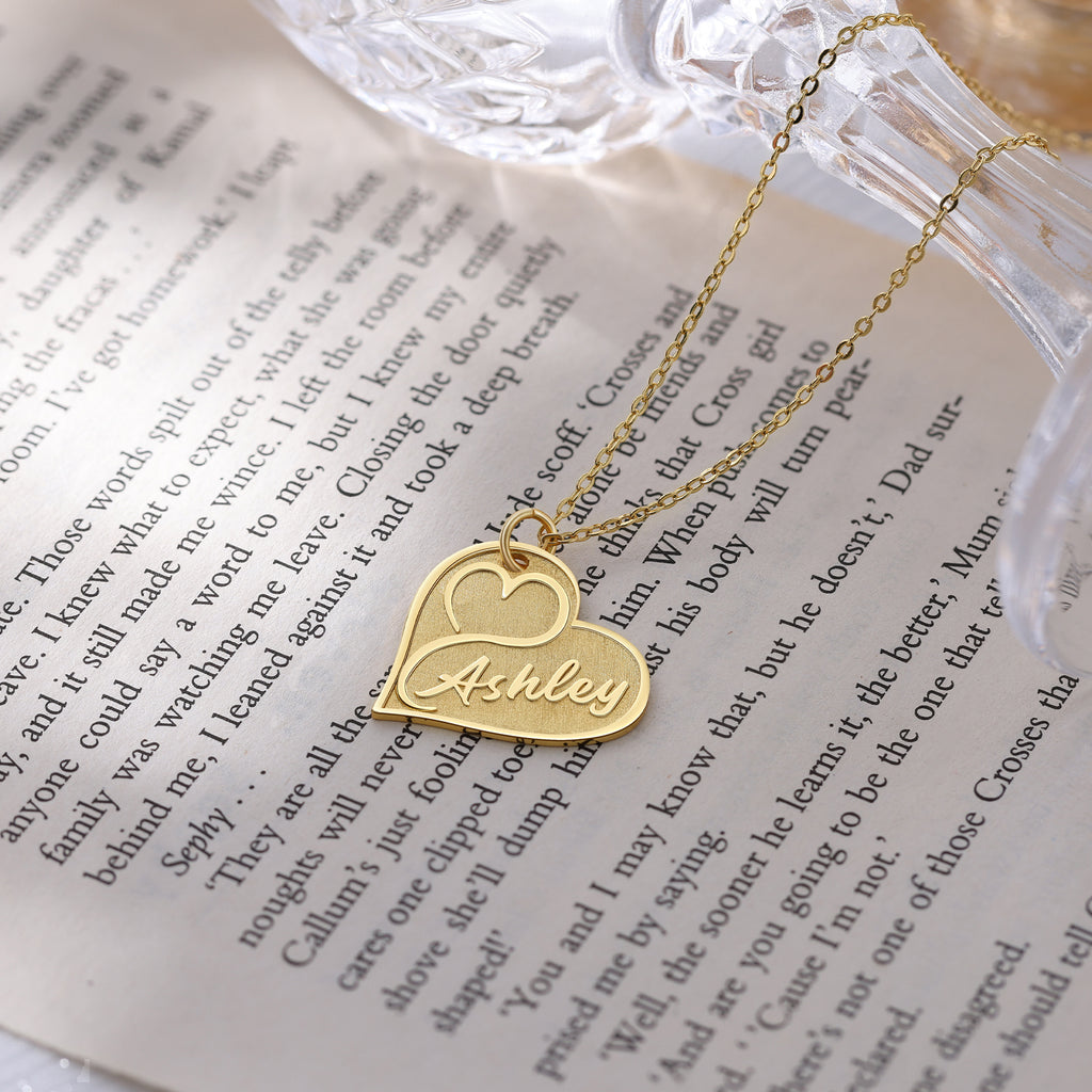 Custom Name Heart Necklace