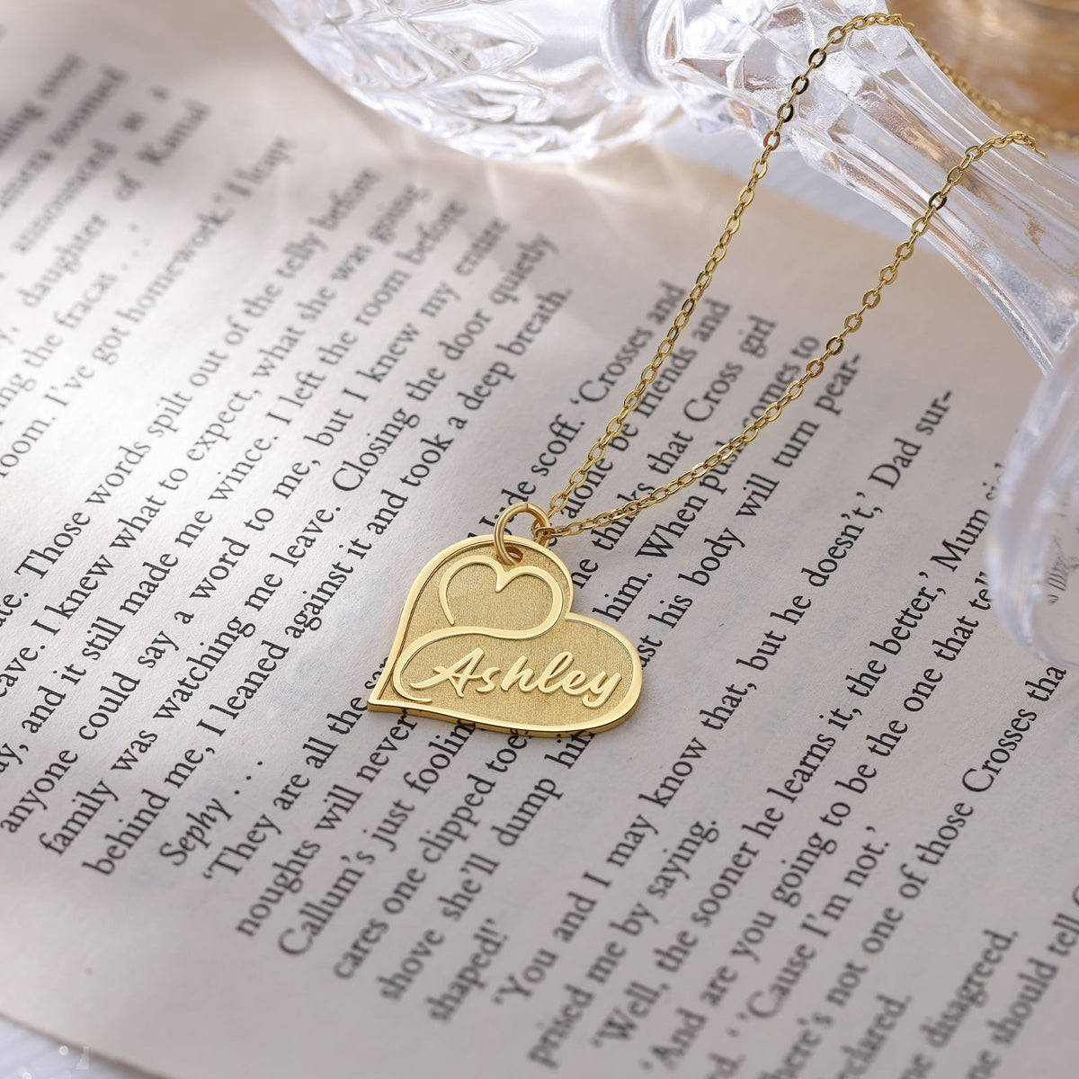 Custom Name Heart Necklace